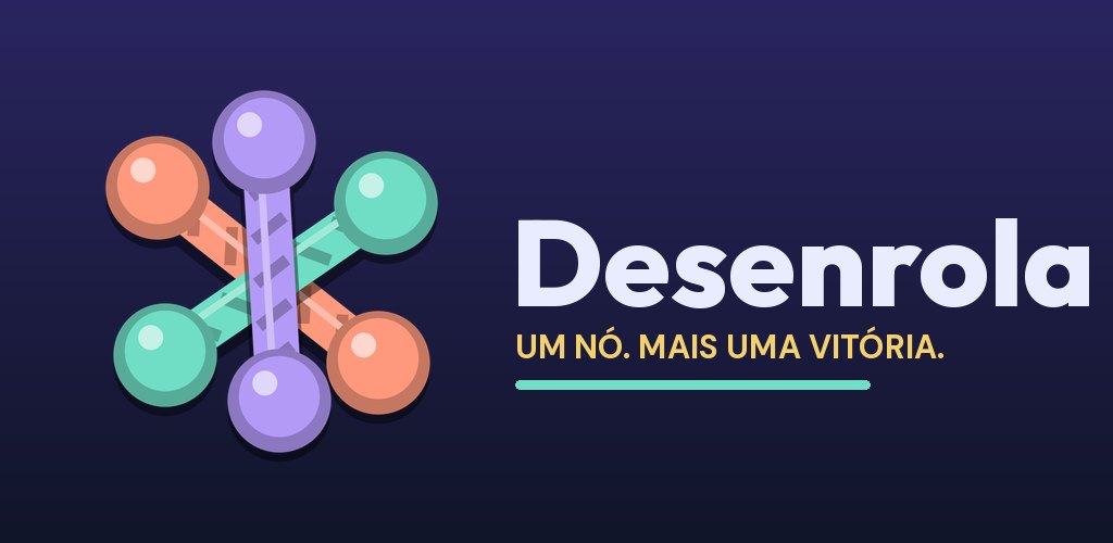 Arte do Desenrola: cordas coloridas presas por nós