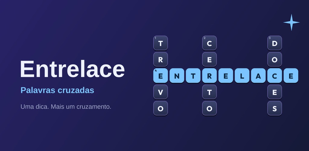 Arte do Entrelace: grade de palavras cruzadas com respostas que se cruzam